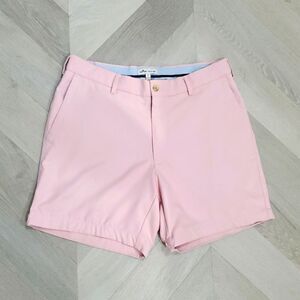 Peter Millar Pink Flat Front Men Shorts